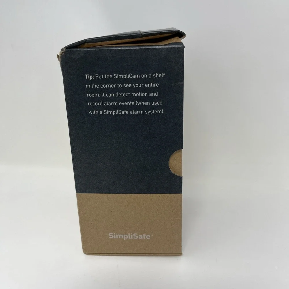 SimpliSafe Indoor HD Security Camera SSCM1 Black w/ OEM Power Supply Box TESTEd